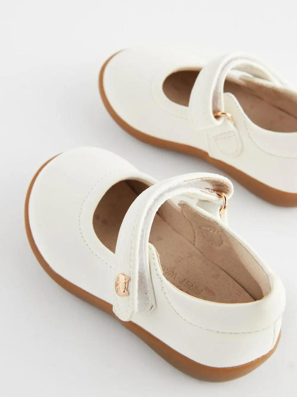 Discount Next Standard Fit (F) First Walker Mary Jane Shoes White