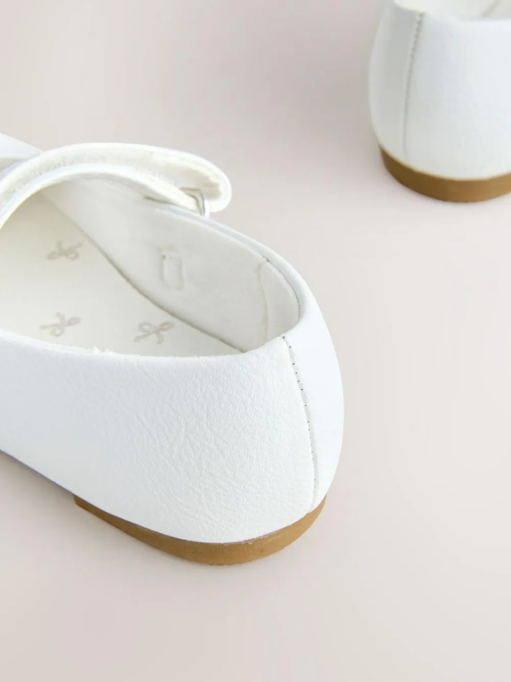 New Next Standard Fit (F) Mary Jane Touch Fastening Occasion Shoes White