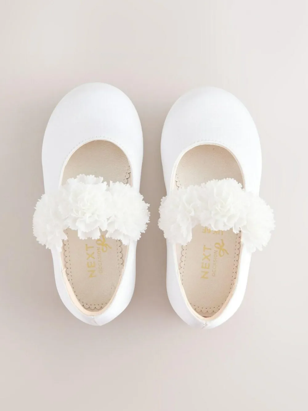Sale Next Standard Fit (F) Satin Flower Girl Occasion Mary Jane Shoes White