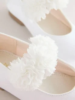 Sale Next Standard Fit (F) Satin Flower Girl Occasion Mary Jane Shoes White