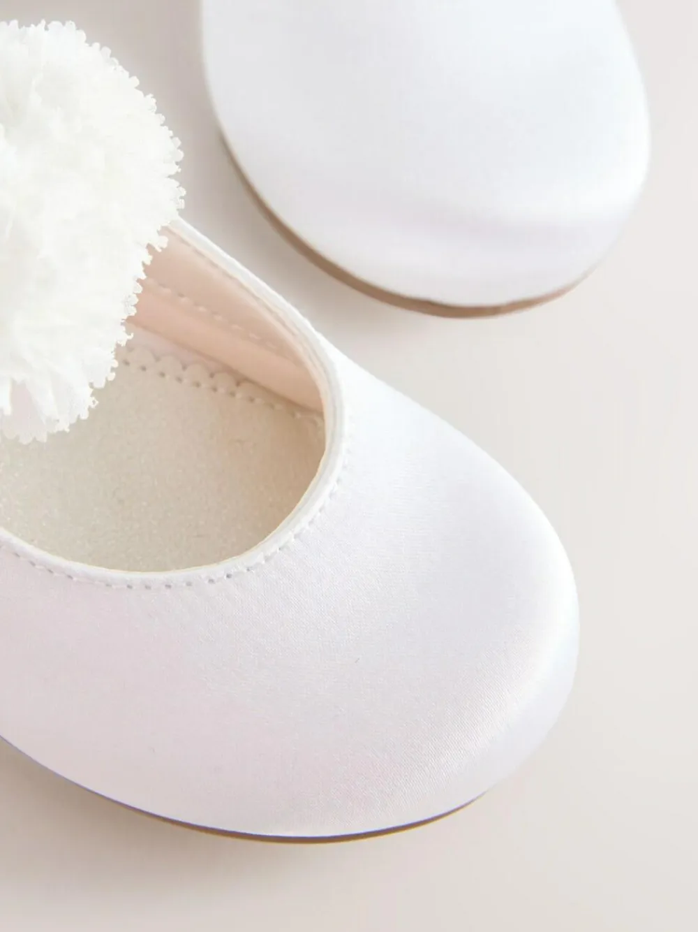 Sale Next Standard Fit (F) Satin Flower Girl Occasion Mary Jane Shoes White