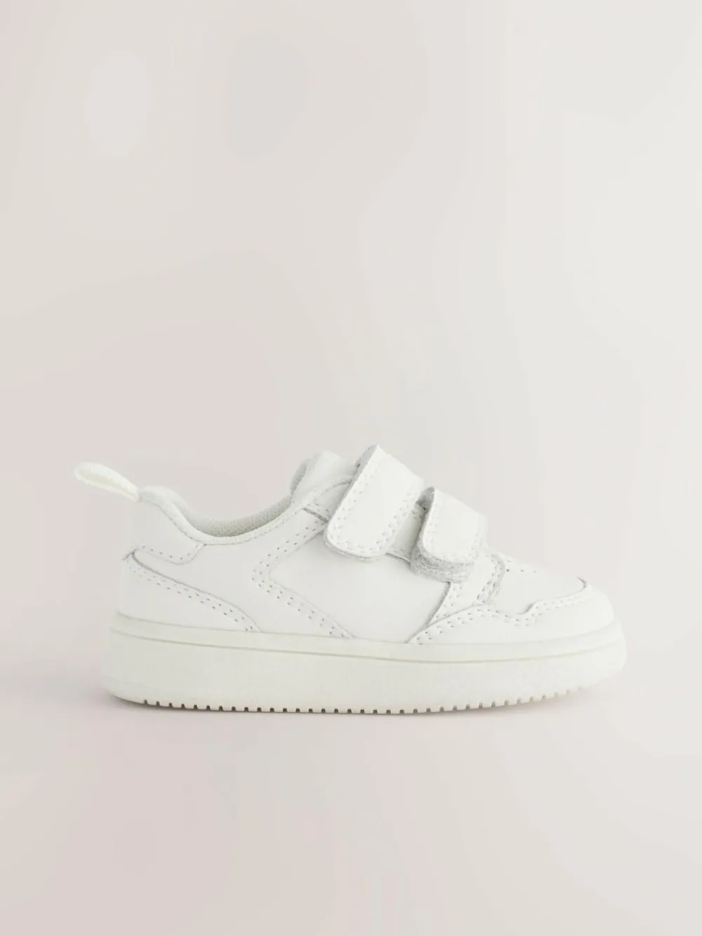 Next Standard Fit (F) Touch Fastening Leather First Walker Baby Shoes White