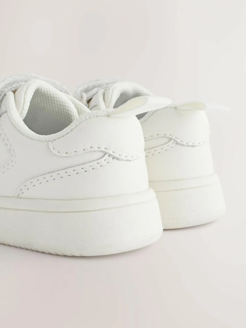 Next Standard Fit (F) Touch Fastening Leather First Walker Baby Shoes White