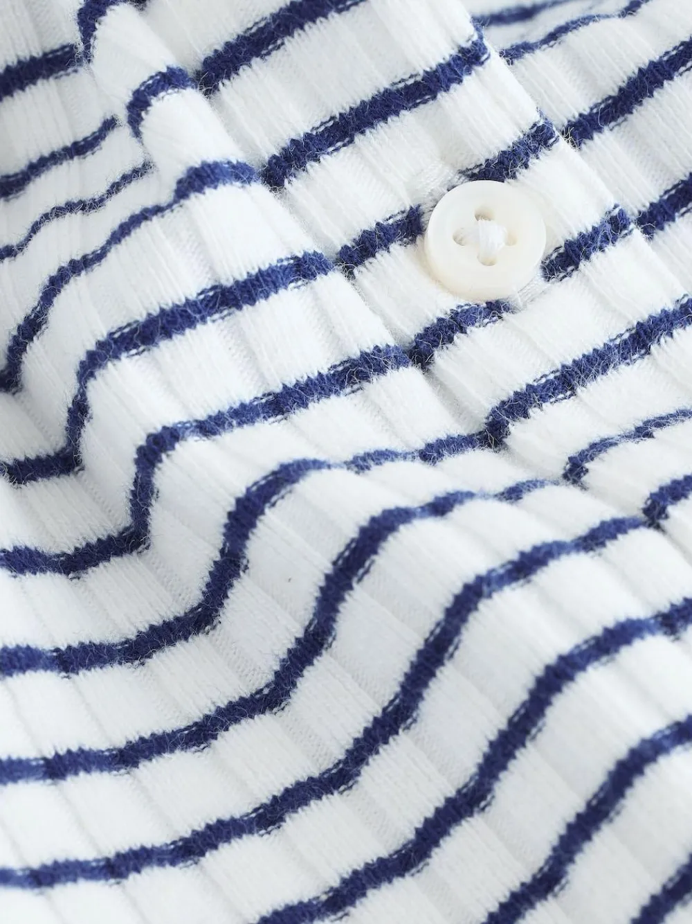 Sale Next White Stripe Long Sleeve Ribbed Cardigan (3-16yrs)