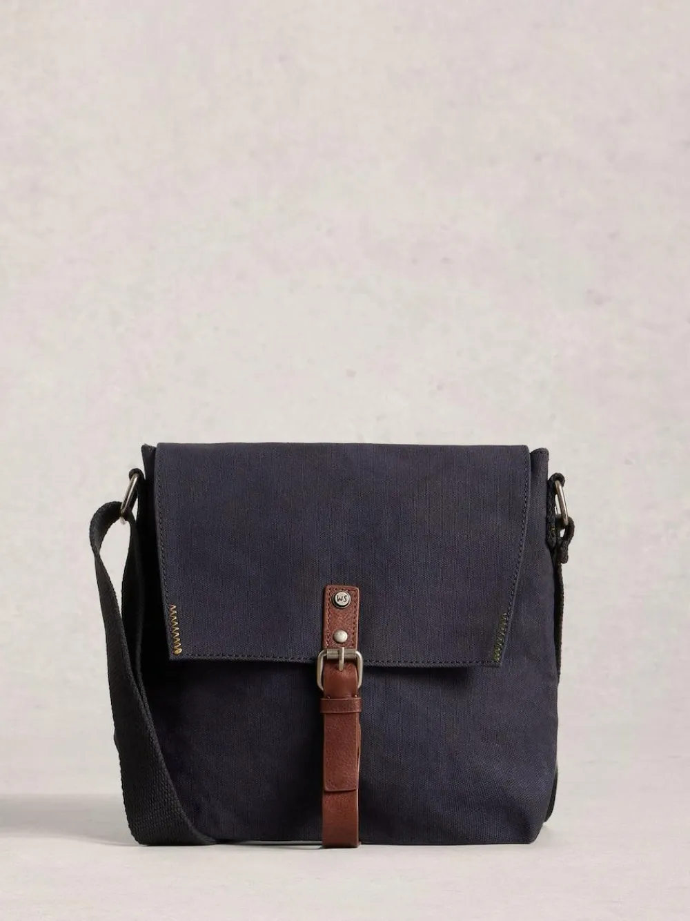 Clearance White Stuff Charlie Canvas Cross-Body Bag Black Chrome