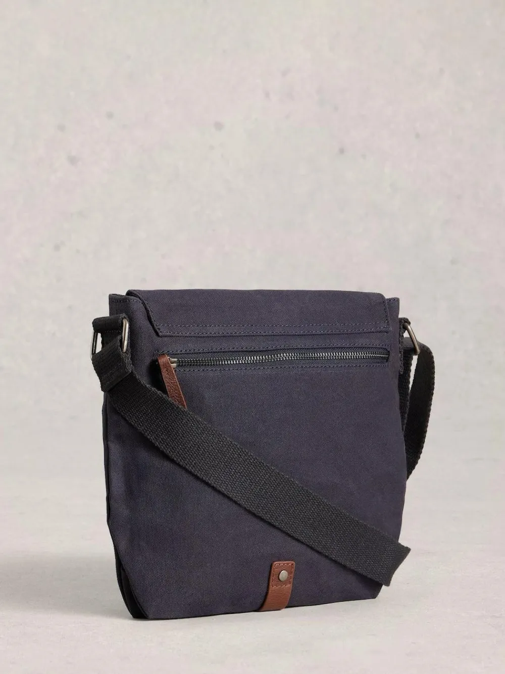 Clearance White Stuff Charlie Canvas Cross-Body Bag Black Chrome