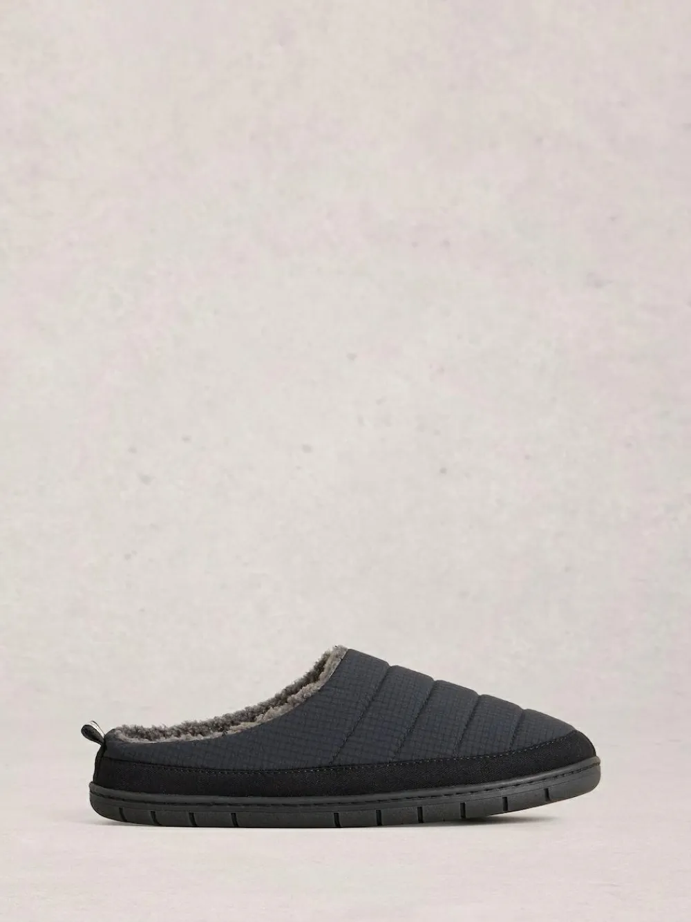White Stuff Grey Nylon Puffer Mule^ Slippers|Slippers