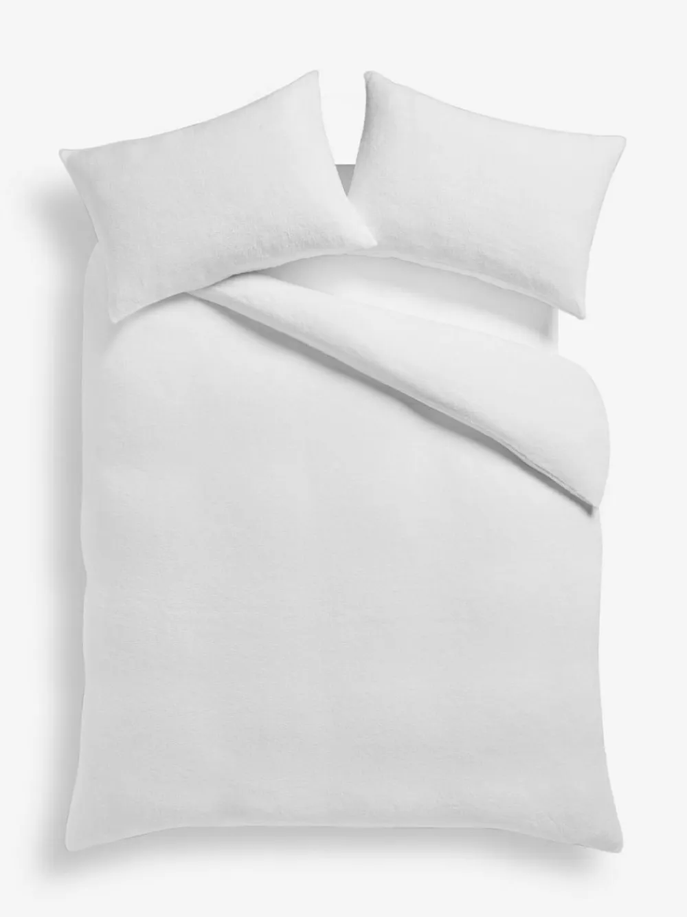 Outlet Next White Teddy Fleece Duvet Cover and Pillowcase Set