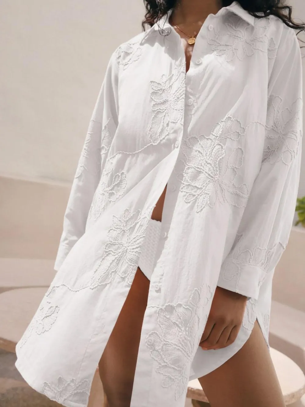 Next Textured Cornelli Cover-Up Shirt^Women Swimwear
