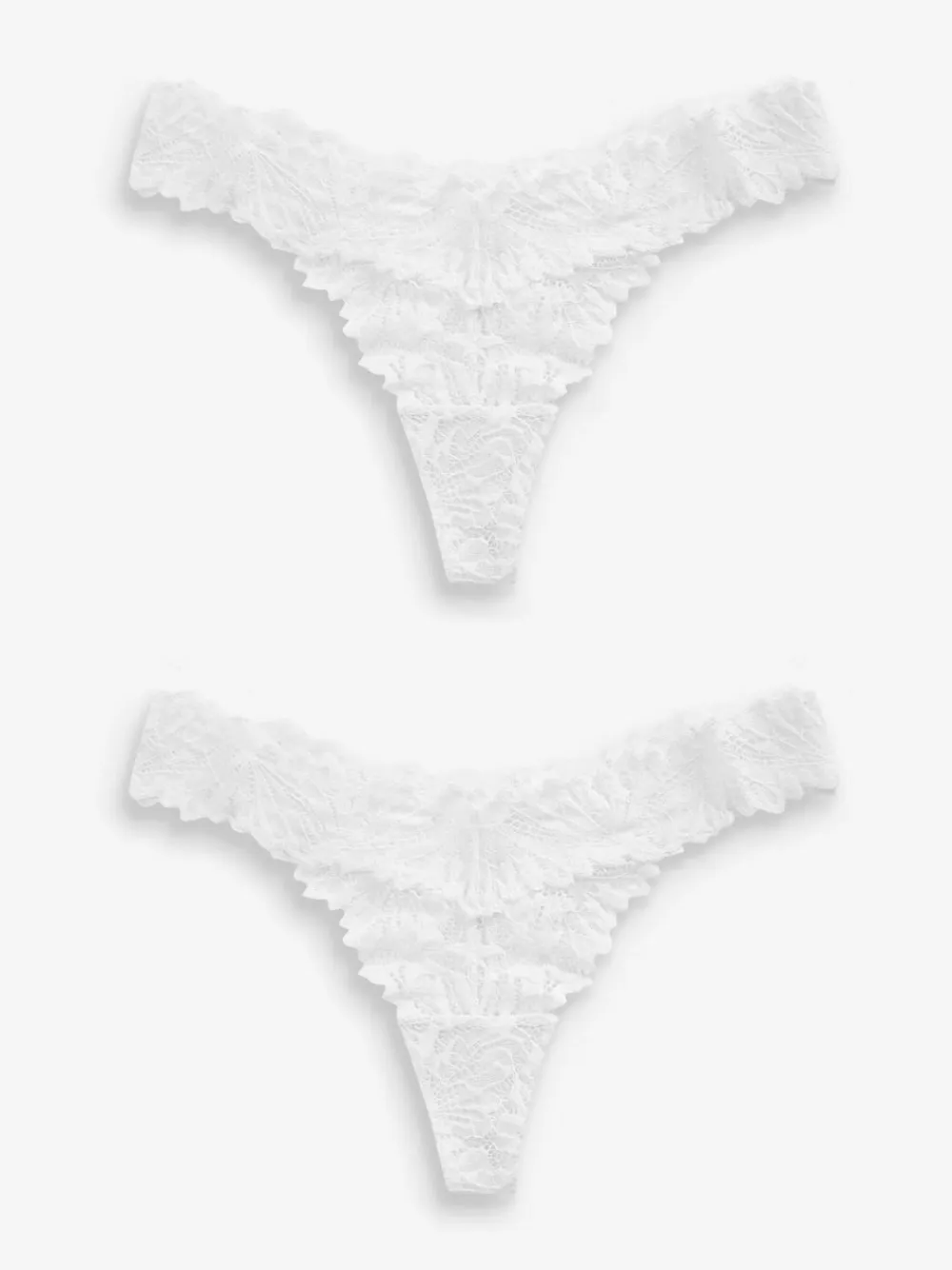 Next White Thong Ultimate Comfort Lace Knickers 2 Pack^Women Panties