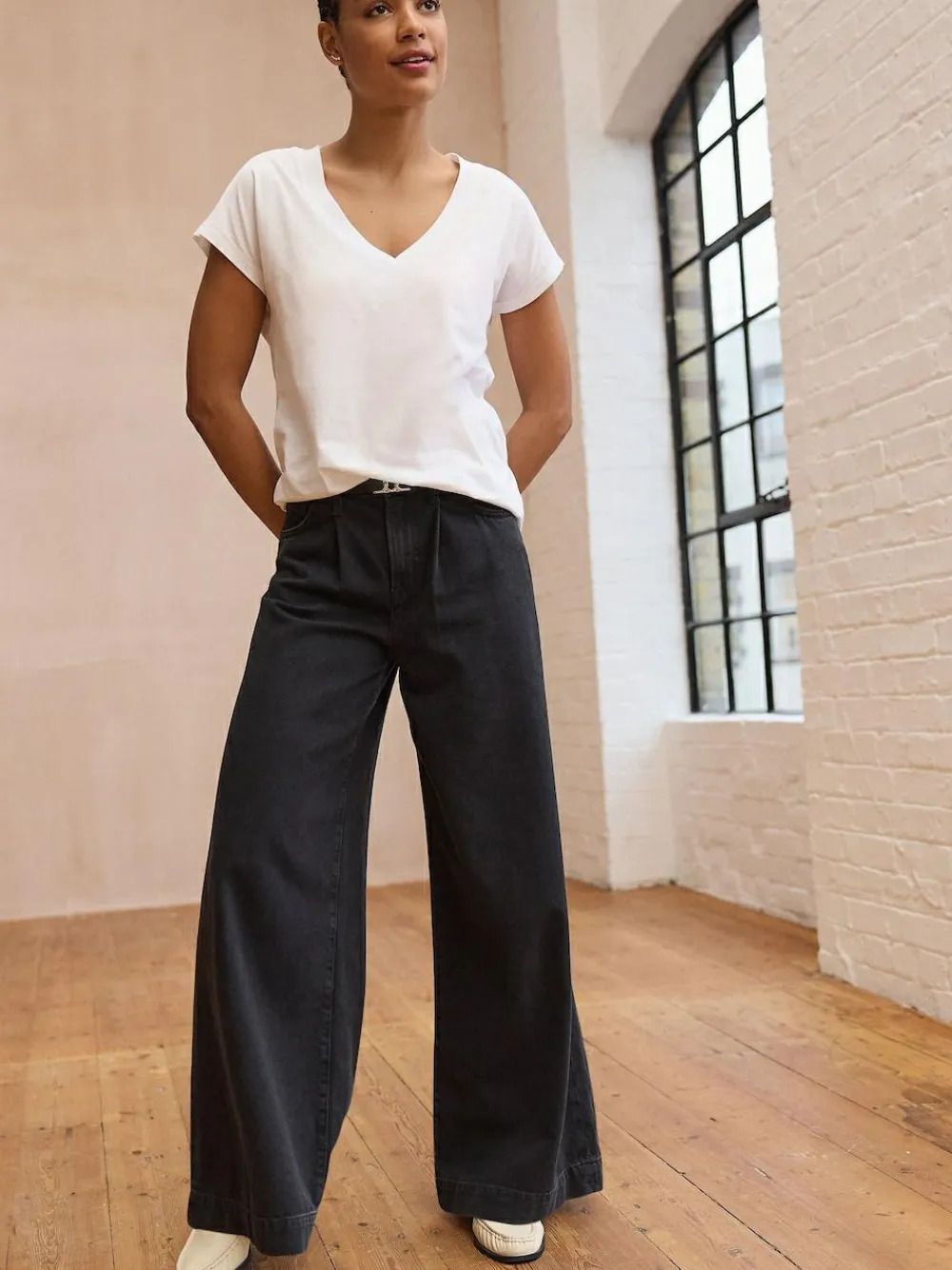 Next White V-Neck Cap Sleeve T-Shirt^Women Tops & T-Shirts