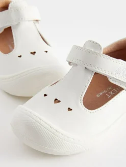 Discount Next Wide Fit (G) Crawler T-Bar Shoes White