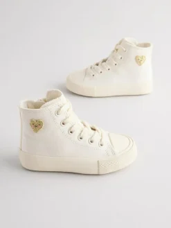 Outlet Next Wide Fit (G) High Top Trainers White