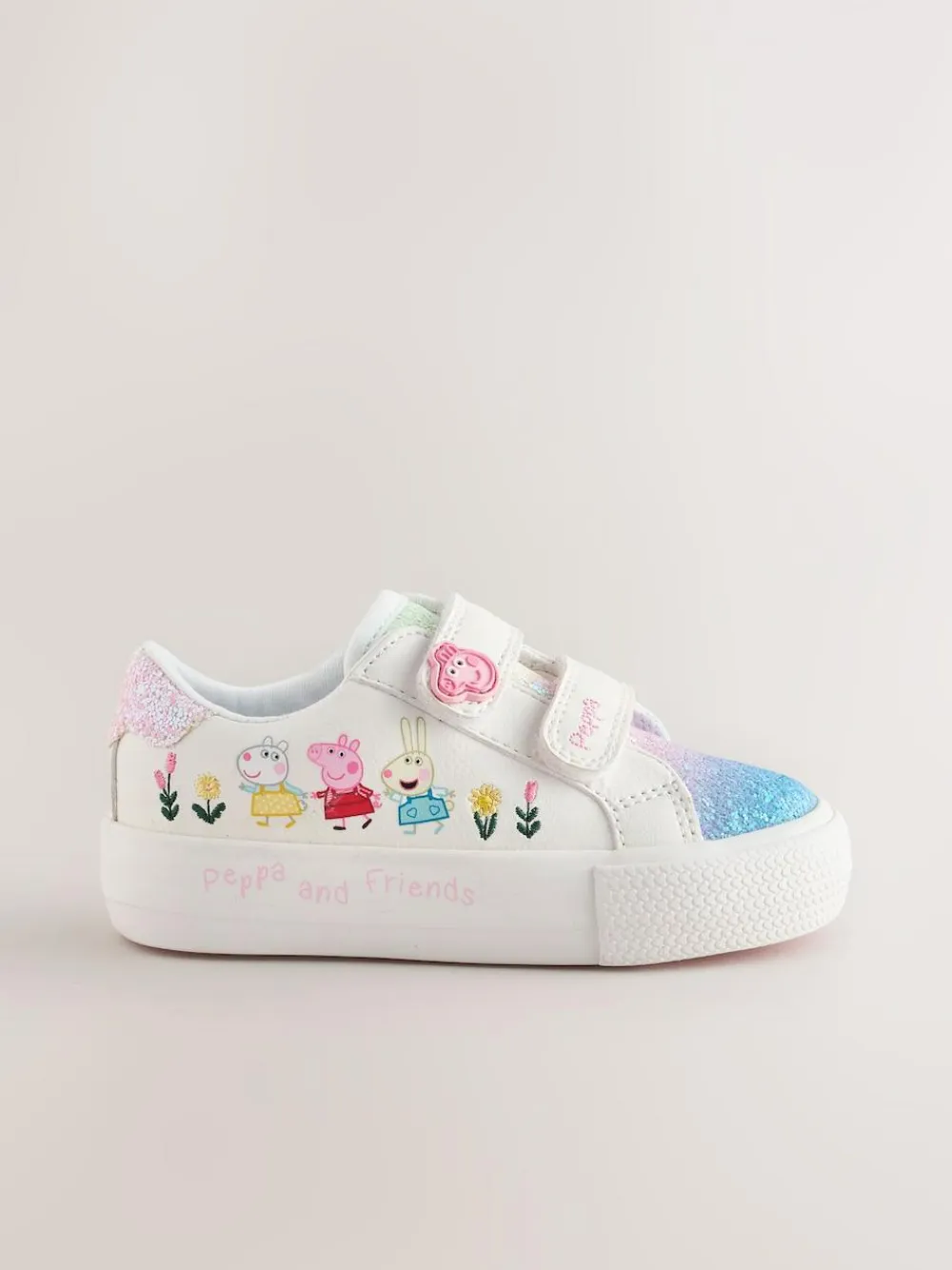 Next White Wide Fit (G) Peppa Pig Chunky Trainers with Touch Fastening^ Sneakers|Sneakers