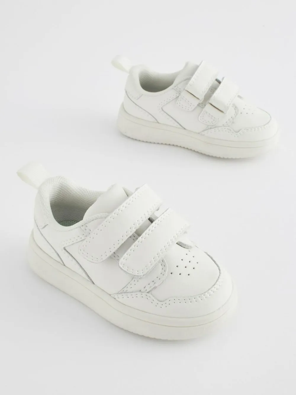 Clearance Next Wide Fit (G) Touch Fastening Leather First Walker Baby Shoes White