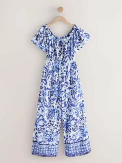 Outlet Next Off the Shoulder Jumpsuit White/Black