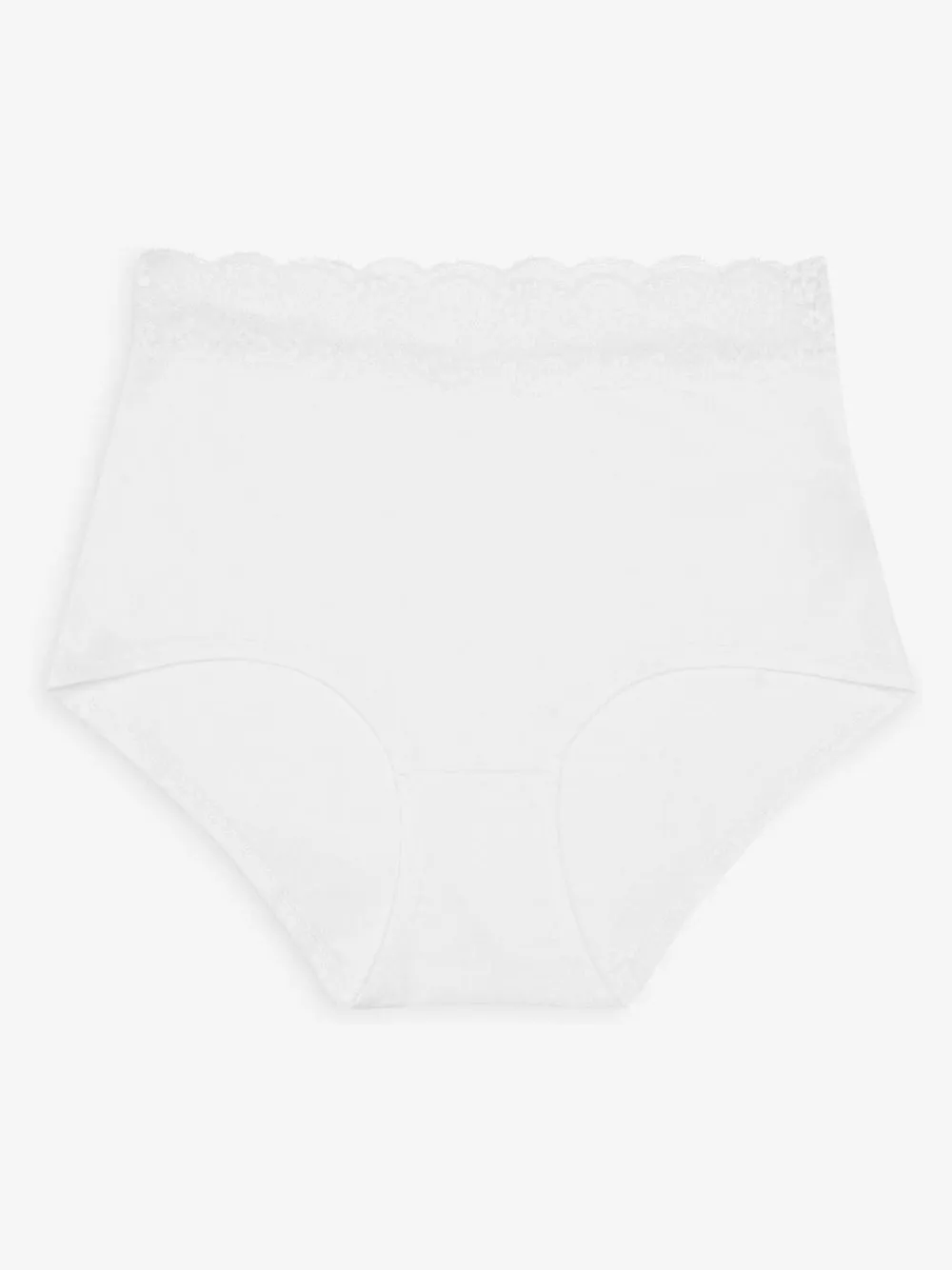 Next White/Black/Grey Full Brief Cotton Lace Knickers 4 Pack^Women Panties