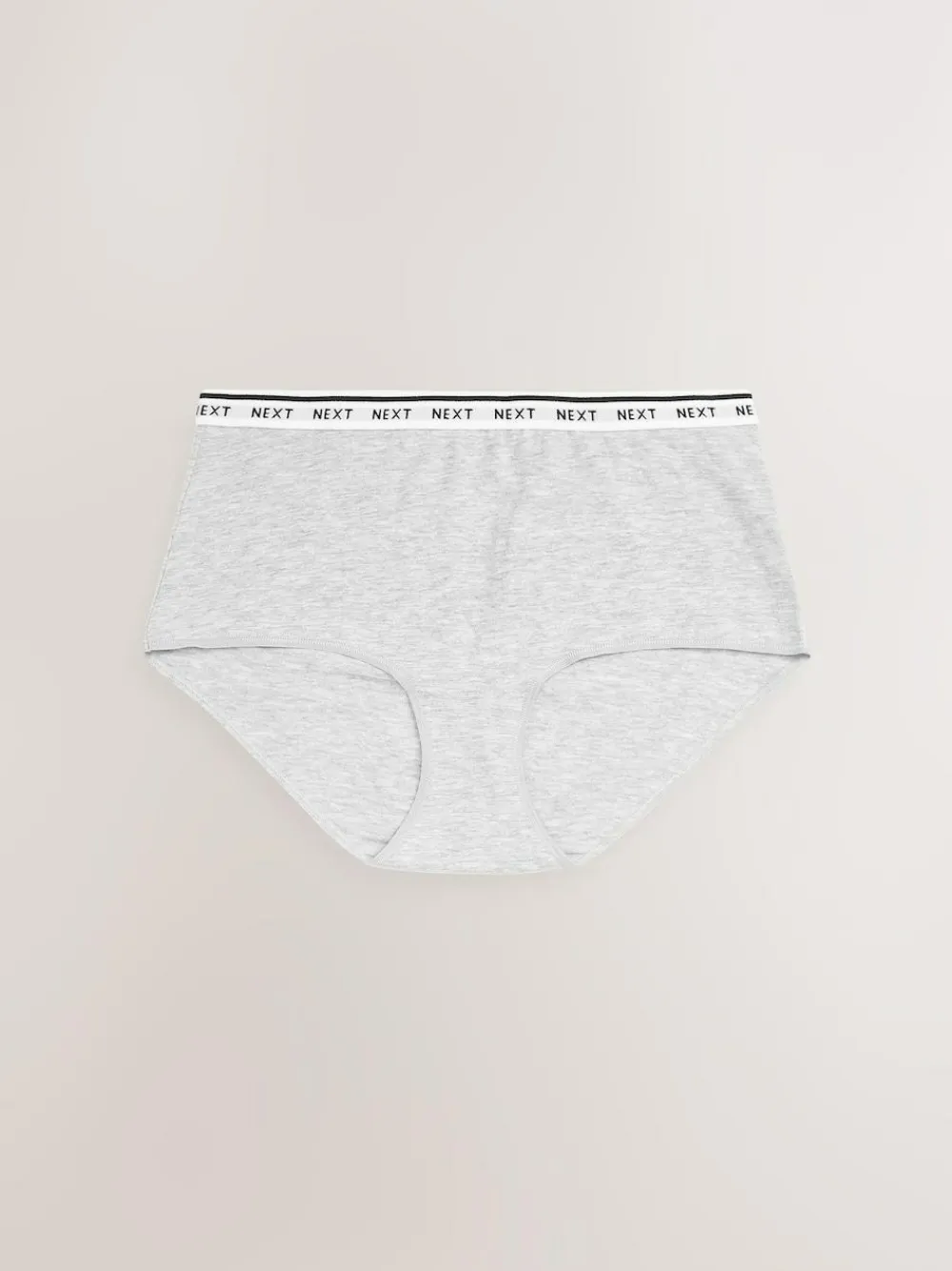 Online Next White/Black/Grey Midi Cotton Logo Knickers 4 Pack