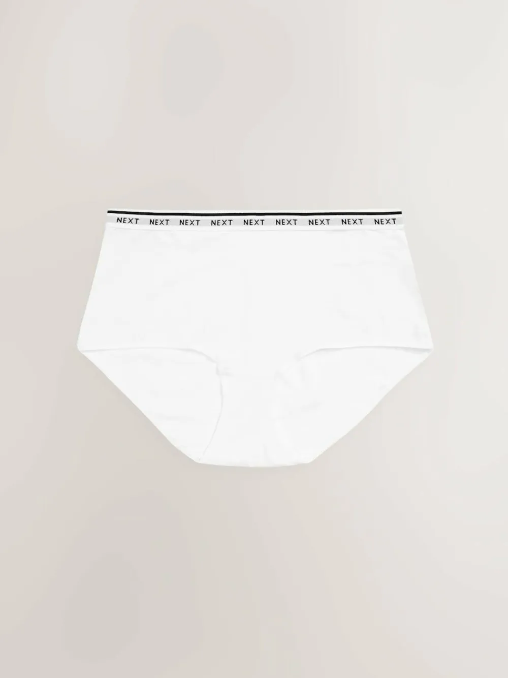 Online Next White/Black/Grey Midi Cotton Logo Knickers 4 Pack