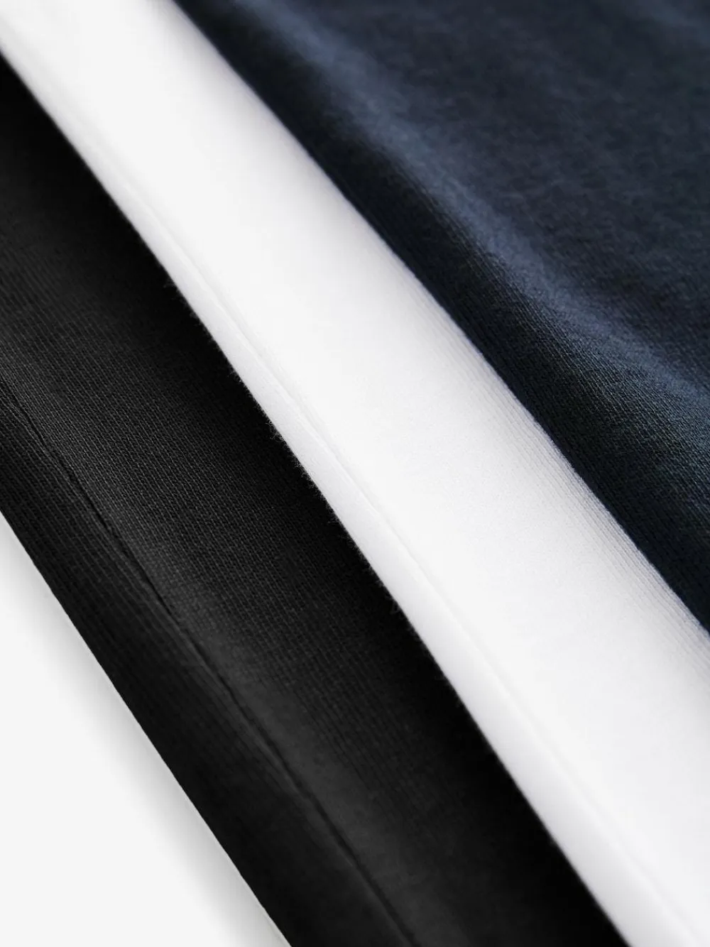 Next White/Black/Navy Relaxed Fit Heavyweight T-Shirts 3 Pack^ Tops & T-Shirts