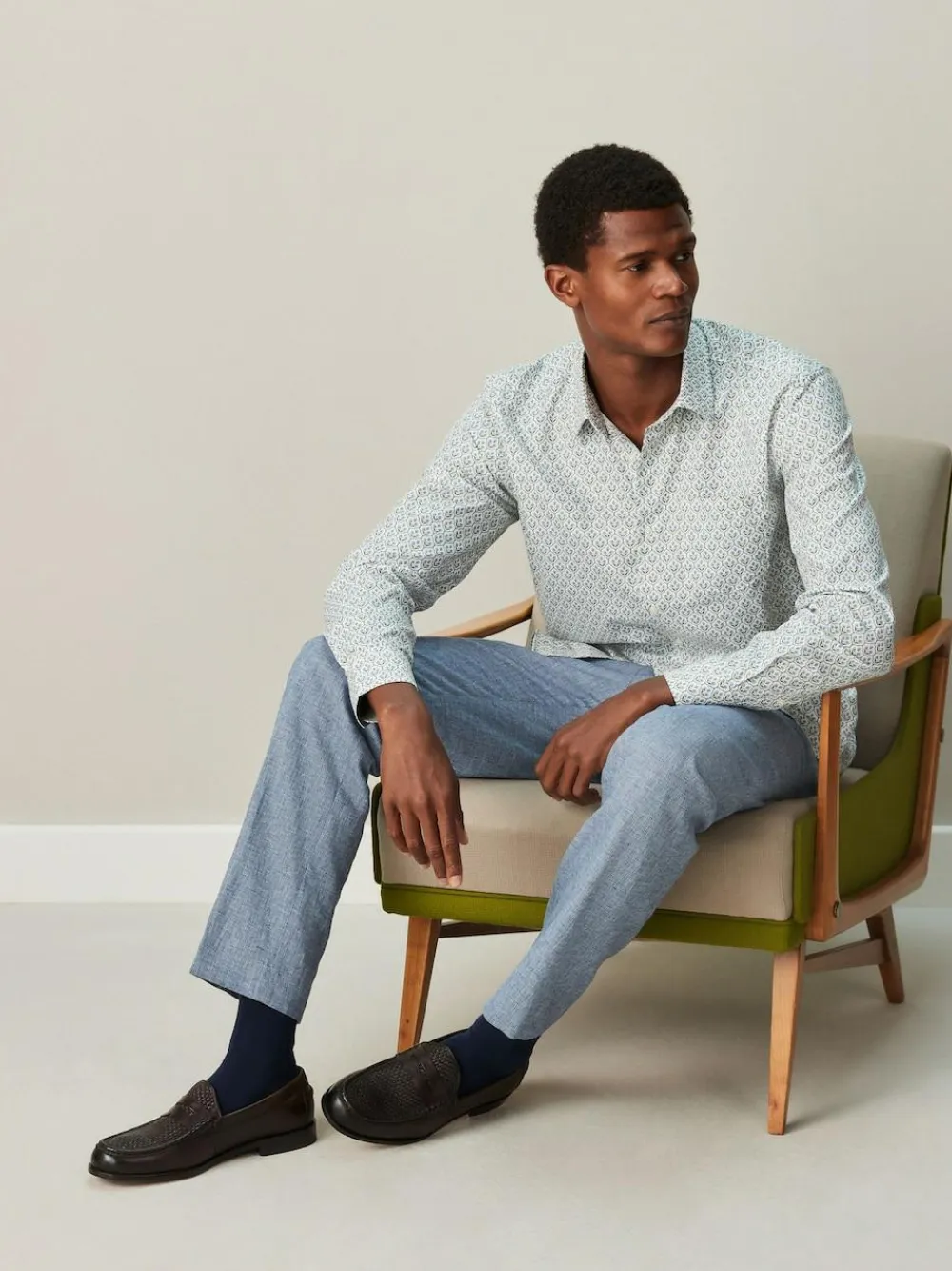 Next Regular Fit Long Sleeve Print Shirt^ Shirts