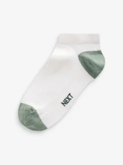 Best Next White/Bright Heel and Toe Cotton Rich Trainer Socks 7 Pack