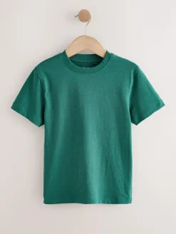 Next White/Navy/Green/Orange Regular Fit Short Sleeves T-Shirts 4 Pack (3-16yrs)