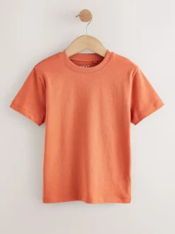 Next White/Navy/Green/Orange Regular Fit Short Sleeves T-Shirts 4 Pack (3-16yrs)