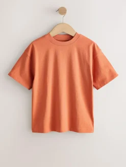Discount Next White/Navy/Green/Orange Relaxed Fit Short Sleeves T-Shirts 4 Pack (3-16yrs)