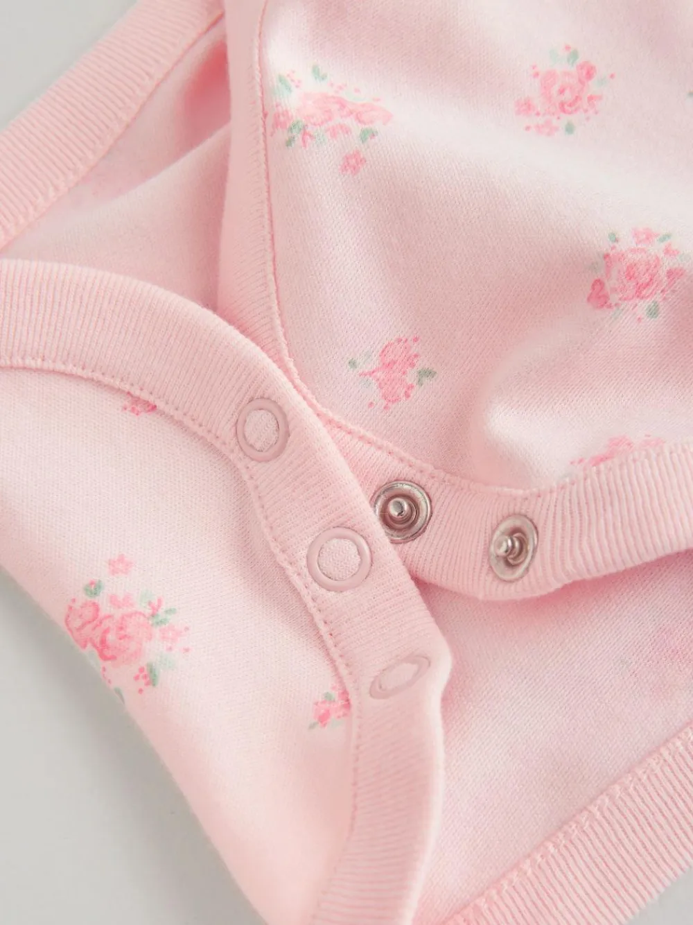 Best Next White/Pink 5 Pack Vest Baby Bodysuits