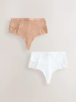 Next Tummy Control Light Shaping High Waist Thongs 2 Pack^Women Shapewear