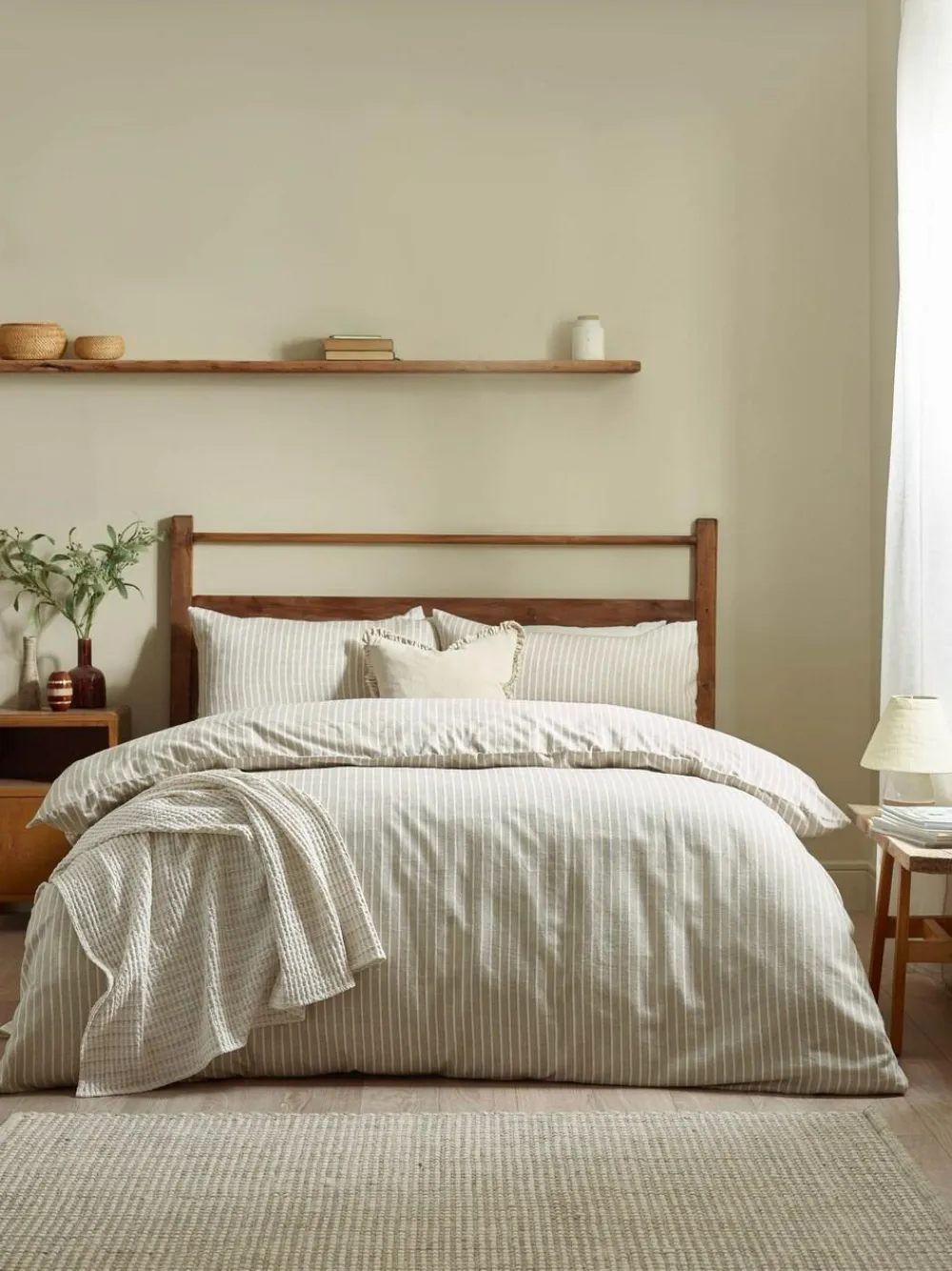 Yard Holme Stripe Brushed Cotton Duvet Cover Set^ Branded Bedlinen