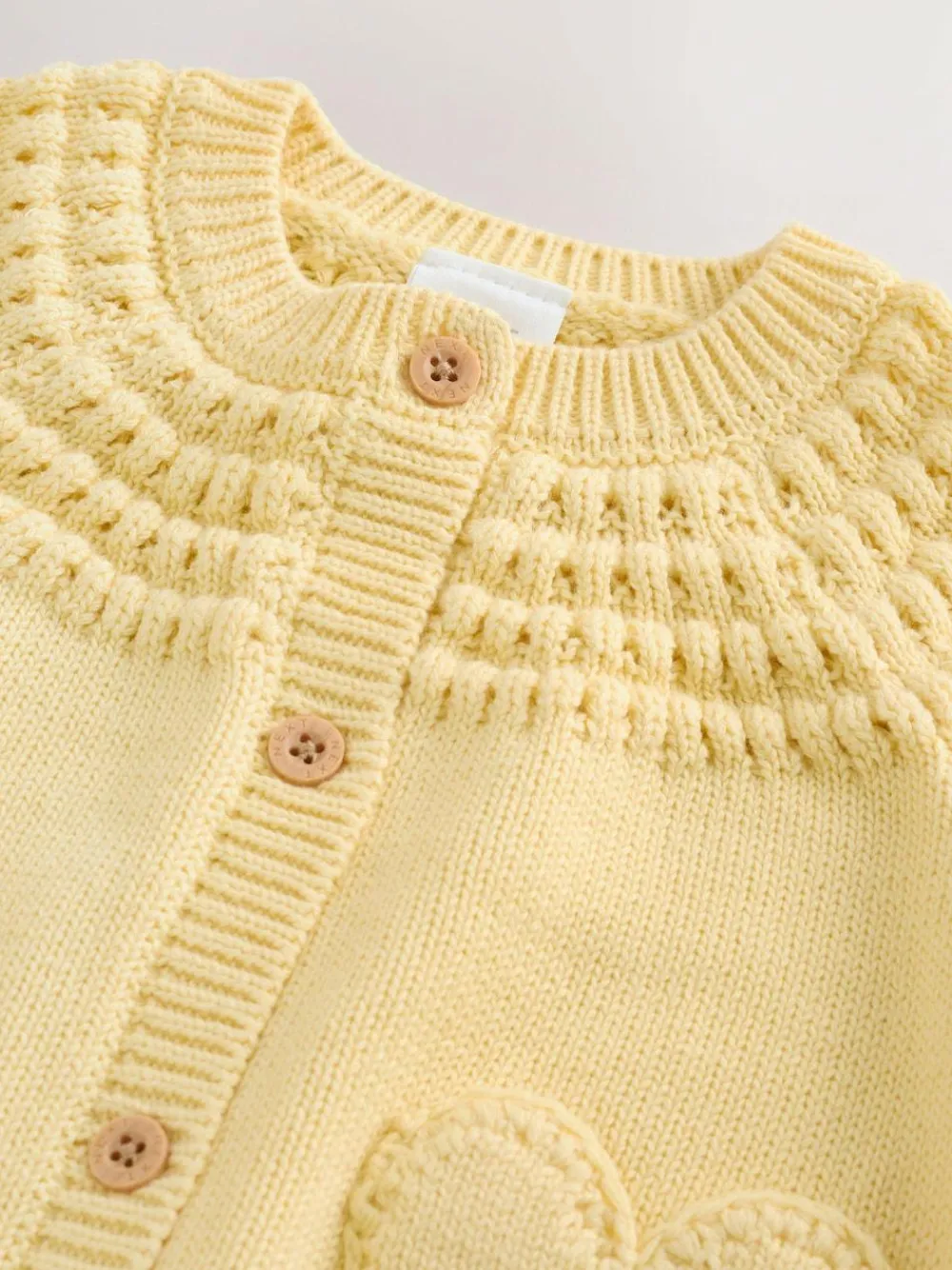 Sale Next Heart Pocket Button Through Baby Cardigan (0mths-2yrs) Yellow