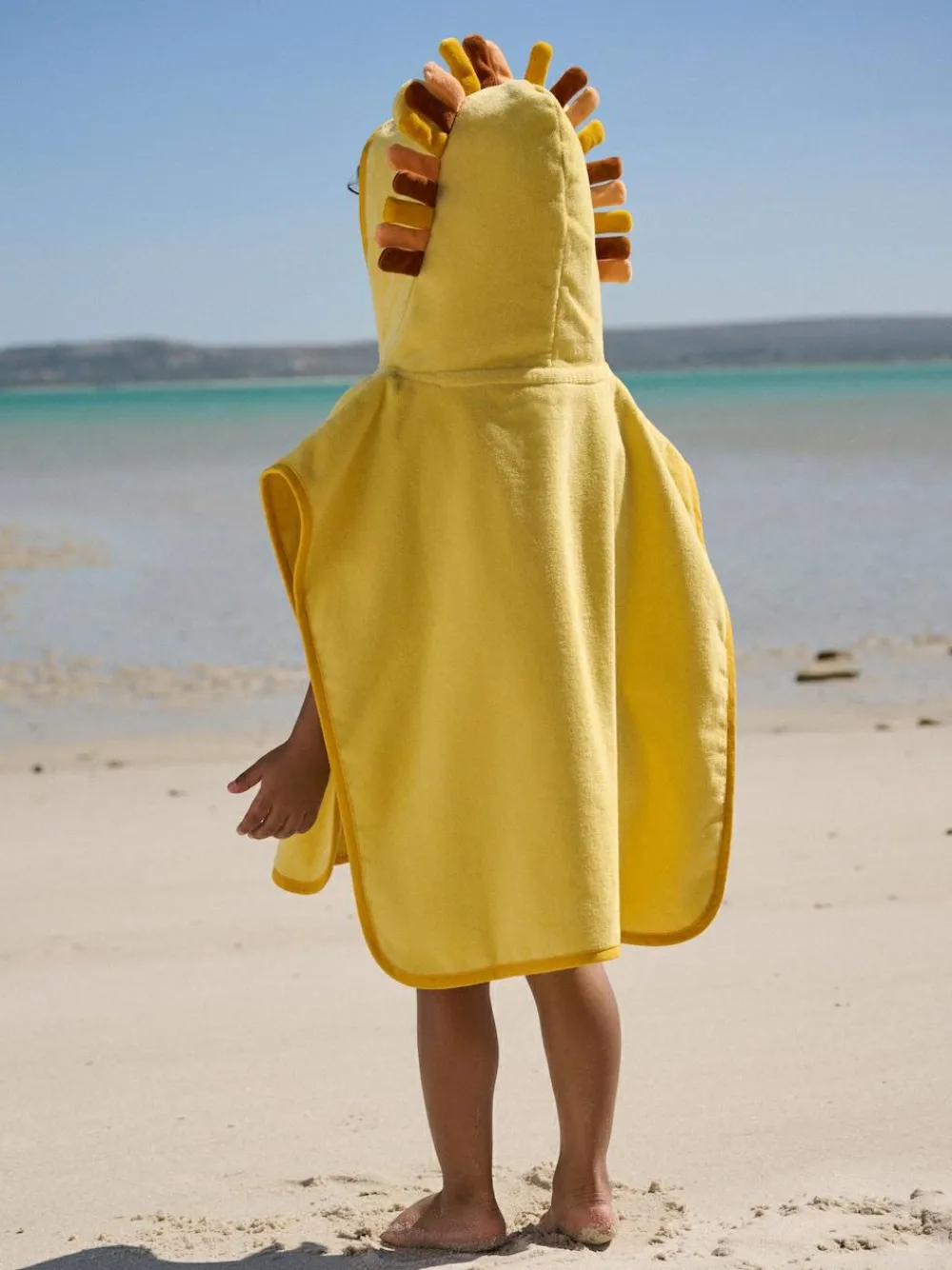 New Next Towelling Poncho (9mths-6yrs) Yellow Lion
