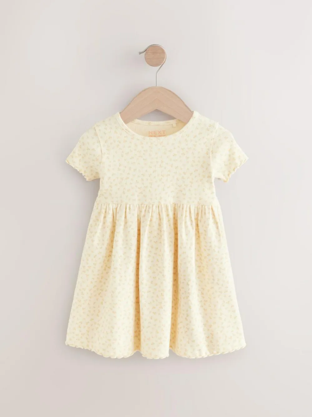 Next Yellow Ribbed Jersey Dress (3mths-7yrs)^ Dresses