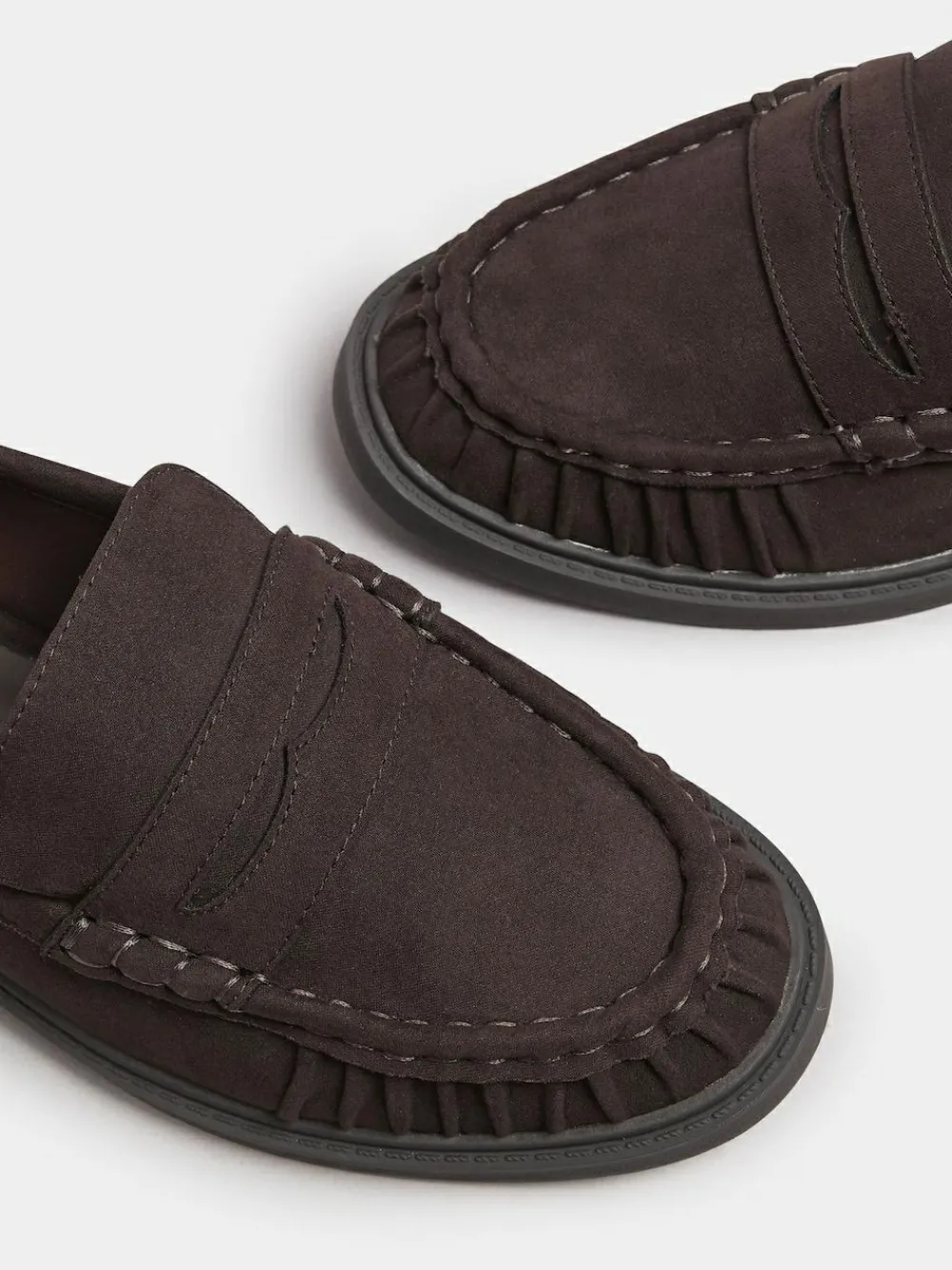 Best Yours Curve Extra Wide Fit Extra Wide Fit Ruched Loafers Brown