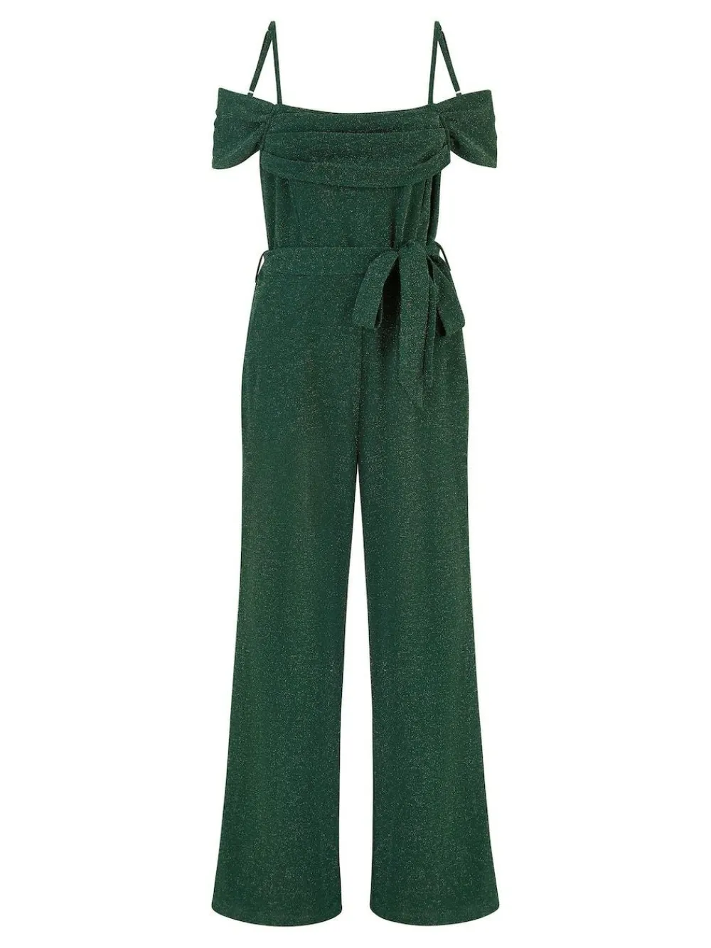 Yumi Green Sparkle Stretch Bardot Jumpsuit^Women Jumpsuits & Playsuits