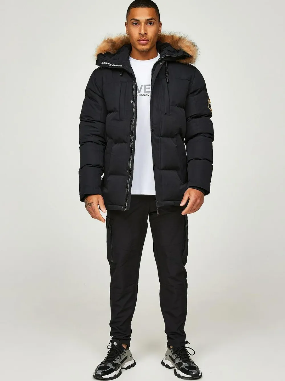 Zavetti Canada Mens Oshawa 2.0 Puffer Parka Jacket with Detachable Faux Fur^ Coats & Jackets|Coats & Jackets