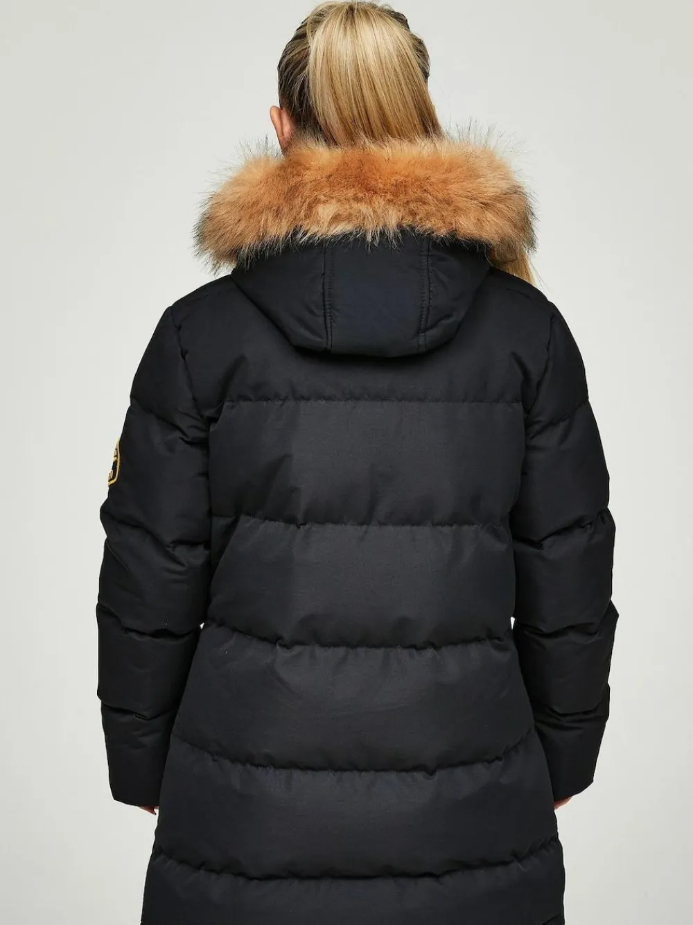 Discount Zavetti Canada Womens Goshawa Puffer Parka Jacket Jet Black